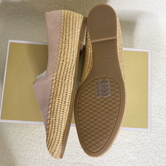 {Michael Kors} Bahia Suede and Jute slip on in pink - Picture 3 of 8